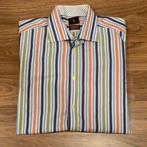Tailorbyrd Striped Long Sleeve Dress Shirt Size XL